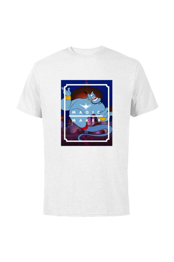 Aladdin Genie Magic Maker - Short Sleeve Cotton T-Shirt for Adults - Customized-White
