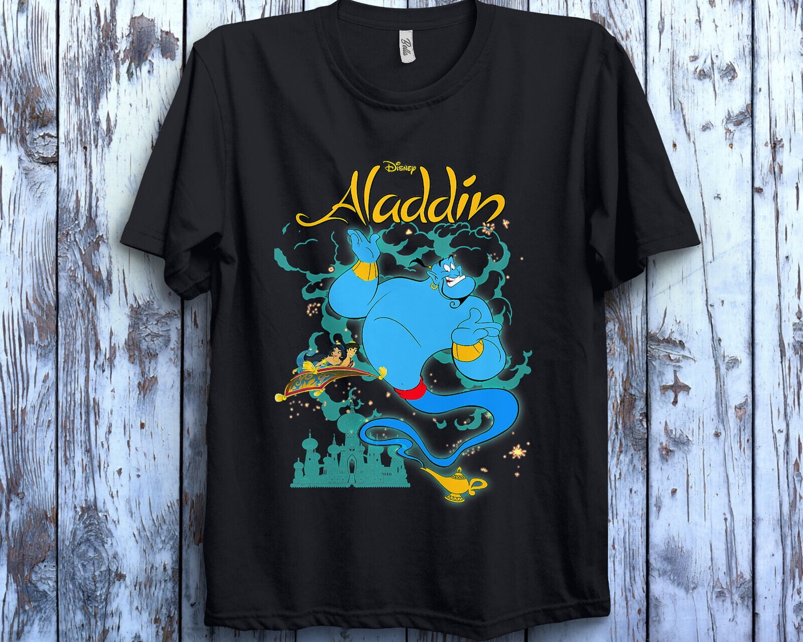 Disney Aladdin Genie's Magic Carpet Ride Unisex Adult Tshirt Kid Tee