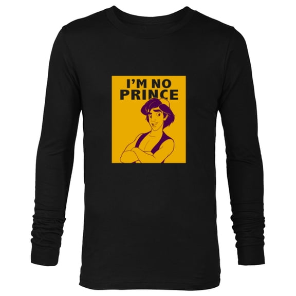 Disney Aladdin I'm No Prince - Long Sleeve T-Shirt for Men - Customized-Black