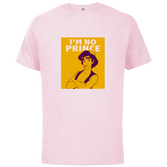 Disney Aladdin I'm No Prince - Short Sleeve Cotton T-Shirt for Adults - Customized-Soft Pink