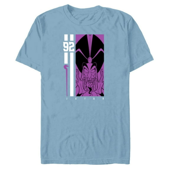 Disney Aladdin Jafar 92 Purple Jersey - Short Sleeve Blended T-Shirt for Adults - Customized-Ocean Blue
