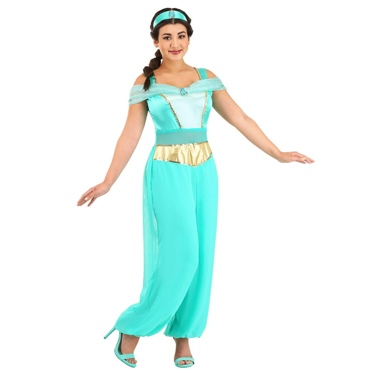  Disney Adult Jasmine Costume, Disney's Aladdin Officially  Licensed Jasmine Halloween Costume for Women Large : Clothing, Shoes &  Jewelry