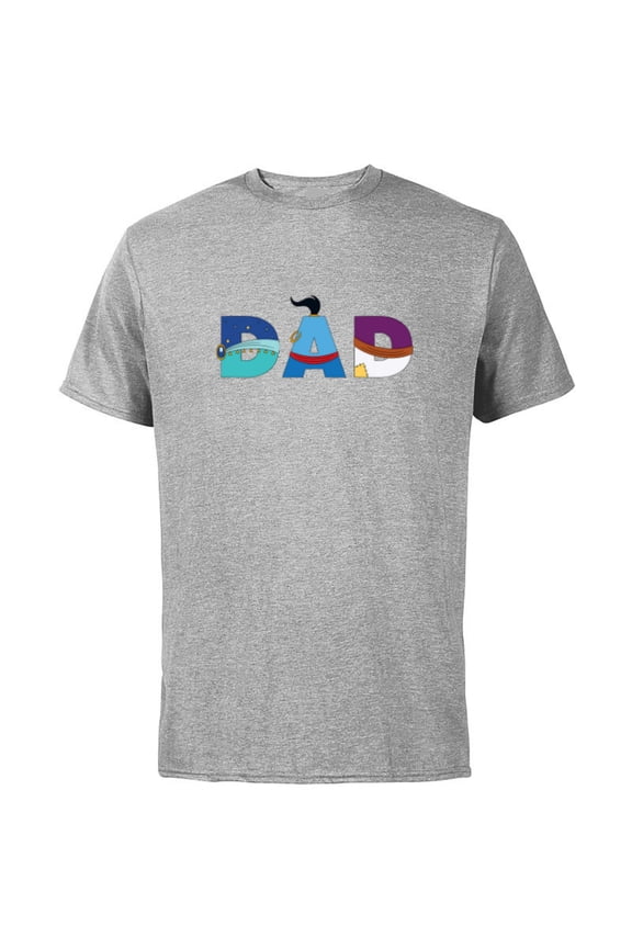 Aladdin Jasmine Genie Father’s Day Birthday Dad - Short Sleeve Cotton T-Shirt for Adults - Customized-Athletic Heather