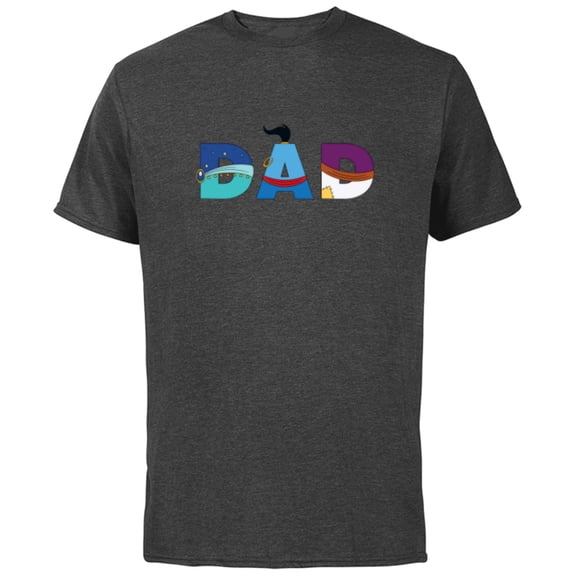 Disney Aladdin Jasmine Genie Father’s Day Birthday Dad - Short Sleeve Cotton T-Shirt for Adults - Customized-Charcoal