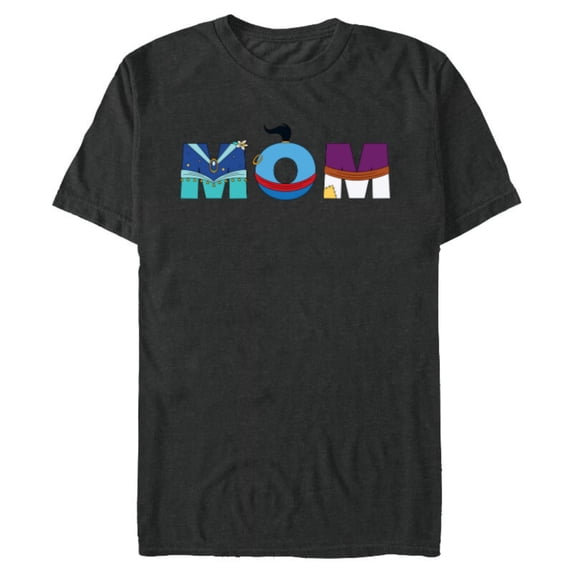 Disney Aladdin Jasmine Genie Mother’s Day Birthday Mom - Short Sleeve Blended T-Shirt for Adults - Customized-Dark Heather
