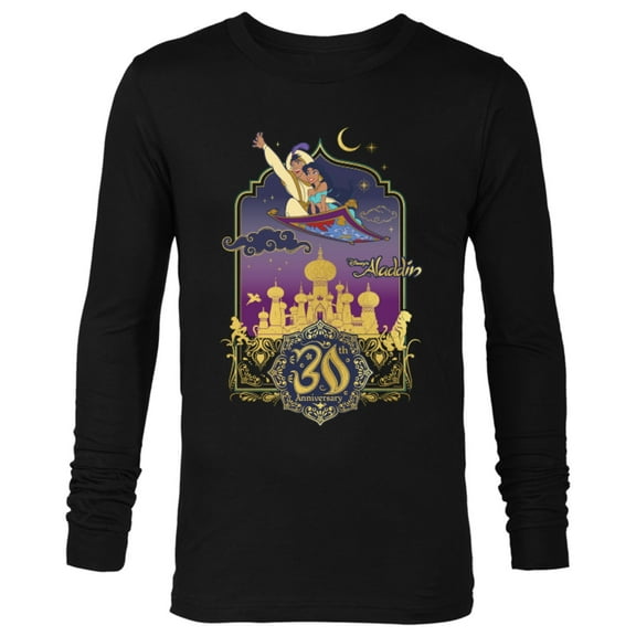 Disney Aladdin Jasmine Magic Carpet Ride 30th Anniversary - Long Sleeve T-Shirt for Men - Customized-Black