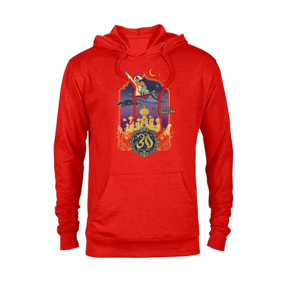 Disney Aladdin Jasmine Magic Carpet Ride 30th Anniversary - Pullover Hoodie for Adults - Customized-Red
