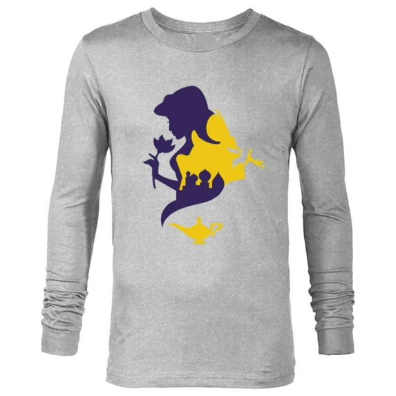Disney Aladdin Jasmine and Jafar - Long Sleeve T-Shirt for Men - Customized-Athletic Heather