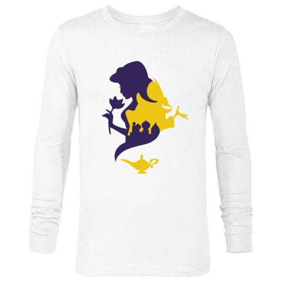 Disney Aladdin Jasmine and Jafar - Long Sleeve T-Shirt for Men - Customized-White