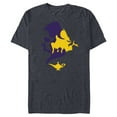 thumbnail image 1 of Disney Aladdin Jasmine and Jafar - Short Sleeve Blended T-Shirt for Adults - Customized-Navy Heather, 1 of 5