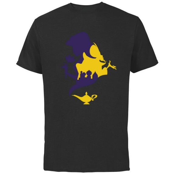 Disney Aladdin Jasmine and Jafar - Short Sleeve Cotton T-Shirt for Adults - Customized-Black