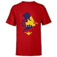 thumbnail image 1 of Disney Aladdin Jasmine and Jafar - Short Sleeve T-Shirt for Kids - Customized-Red, 1 of 5