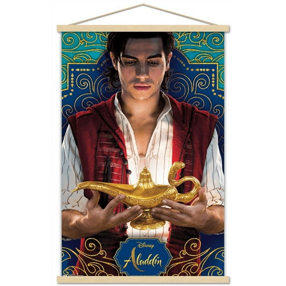 Disney Aladdin - Lamp Wall Poster with Wooden Magnetic Frame, 22.375" x 34"
