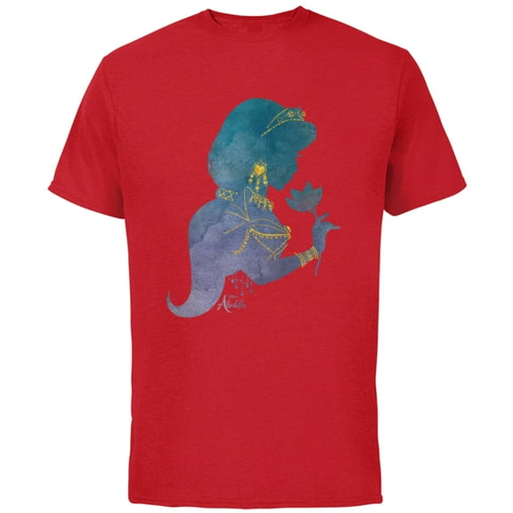 Disney Aladdin Live Action Princess Jasmine Jewelry T-Shirt - Short Sleeve Cotton T-Shirt for Adults - Customized-Red
