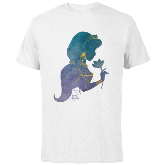 Disney Aladdin Live Action Princess Jasmine Jewelry T-Shirt - Short Sleeve Cotton T-Shirt for Adults - Customized-White