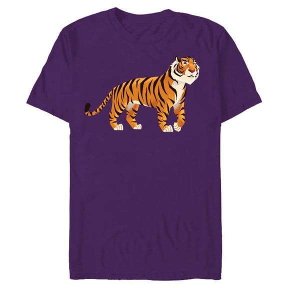 Disney Aladdin Live Action Rajah Tiger T-Shirt- Short Sleeve Blended T-Shirt for Adults - Customized-Purple