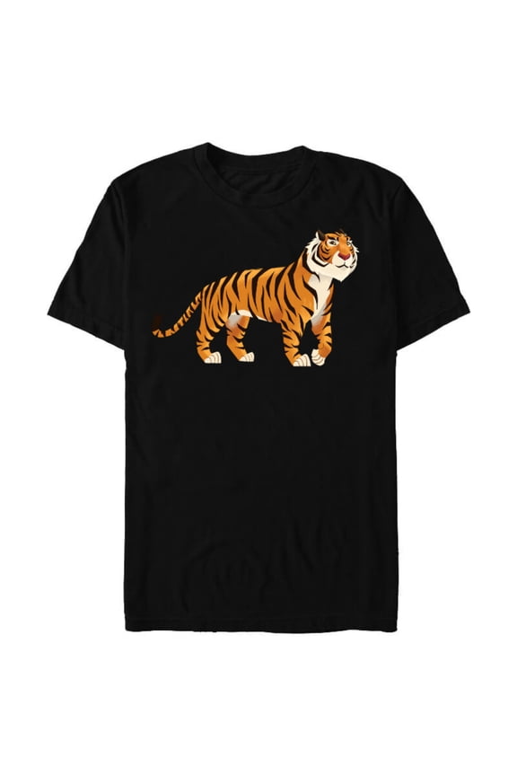 Aladdin Live Action Rajah Tiger T-Shirt- Short Sleeve Blended T-Shirt for Adults - Customized-Black