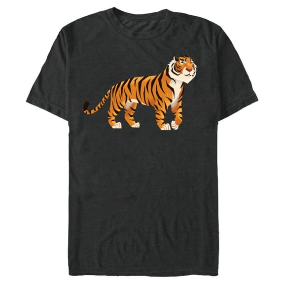 Disney Aladdin Live Action Rajah Tiger T-Shirt- Short Sleeve Blended T-Shirt for Adults - Customized-Dark Heather