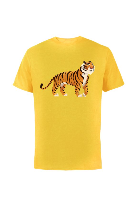 Aladdin Live Action Rajah Tiger T-Shirt - Short Sleeve Cotton T-Shirt for Adults - Customized-Yellow