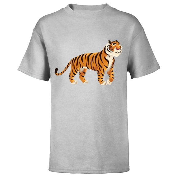 Disney Aladdin Live Action Rajah Tiger T-Shirt - Short Sleeve T-Shirt for Kids - Customized-Athletic Heather