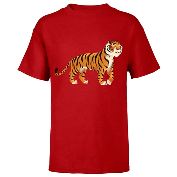 Disney Aladdin Live Action Rajah Tiger T-Shirt - Short Sleeve T-Shirt for Kids - Customized-Red