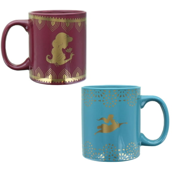 Disney Aladdin Princess Jasmine 11oz Ceramic Mug Set | 2 Pack
