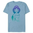 thumbnail image 1 of Disney Aladdin Princess Jasmine Gradient Sketch T-Shirt- Short Sleeve Blended T-Shirt for Adults - Customized-Ocean Blue, 1 of 5
