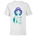 thumbnail image 1 of Disney Aladdin Princess Jasmine Gradient Sketch T-Shirt - Short Sleeve T-Shirt for Kids - Customized-White, 1 of 5