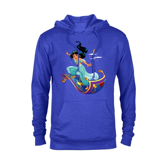 Disney Aladdin Princess Jasmine Magic Carpet Pose T-Shirt - Pullover Hoodie for Adults - Customized-Royal Heather