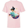 thumbnail image 1 of Disney Aladdin Princess Jasmine Magic Carpet Pose T-Shirt - Short Sleeve T-Shirt for Kids - Customized-Soft Pink, 1 of 5