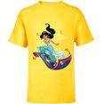 thumbnail image 1 of Disney Aladdin Princess Jasmine Magic Carpet Pose T-Shirt - Short Sleeve T-Shirt for Kids - Customized-Yellow, 1 of 5