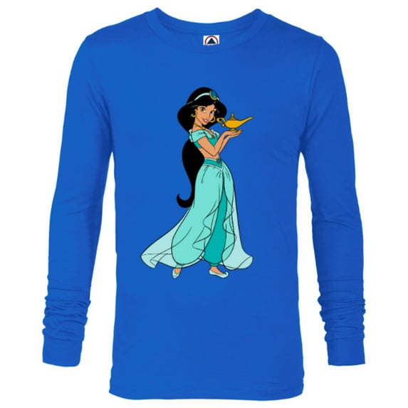 Disney Aladdin Princess Jasmine and Magic Lamp 90s T-Shirt - Long Sleeve T-Shirt for Men - Customized-Royal