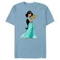 thumbnail image 1 of Disney Aladdin Princess Jasmine and Magic Lamp 90s T-Shirt- Short Sleeve Blended T-Shirt for Adults - Customized-Ocean Blue, 1 of 5