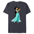 thumbnail image 1 of Disney Aladdin Princess Jasmine and Magic Lamp 90s T-Shirt- Short Sleeve Blended T-Shirt for Adults - Customized-Navy Heather, 1 of 5