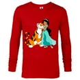 thumbnail image 1 of Disney Aladdin Princess Jasmine and Rajah Friends T-Shirt - Long Sleeve T-Shirt for Men - Customized-New Red, 1 of 5