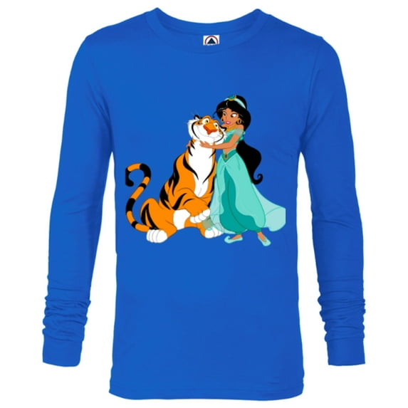 Disney Aladdin Princess Jasmine and Rajah Friends T-Shirt - Long Sleeve T-Shirt for Men - Customized-Royal