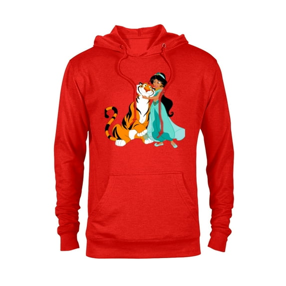 Disney Aladdin Princess Jasmine and Rajah Friends T-Shirt - Pullover Hoodie for Adults - Customized-Red Heather