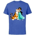 thumbnail image 1 of Disney Aladdin Princess Jasmine and Rajah Friends T-Shirt - Short Sleeve Cotton T-Shirt for Adults - Customized-Royal Heather, 1 of 5
