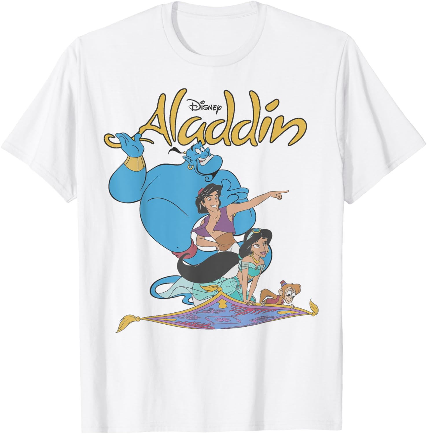 Disney Aladdin Vintage Group Shot Logo T-Shirt - Walmart.com