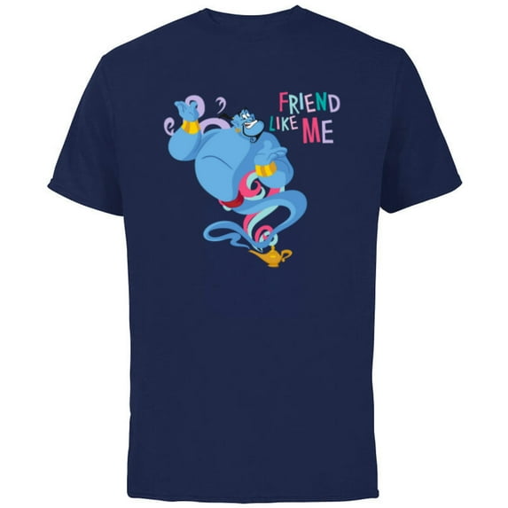 Disney Aladdin You Ain’t Never Have A Friend Like Me - Short Sleeve Cotton T-Shirt for Adults - Customized-Navy