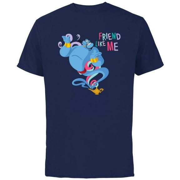 Disney Aladdin You Ain’t Never Have A Friend Like Me - Short Sleeve Cotton T-Shirt for Adults - Customized-Navy