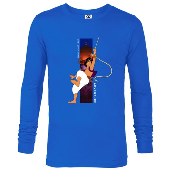 Disney Aladdin and Abu One Jump Into Adventure T-Shirt - Long Sleeve T-Shirt for Men - Customized-Royal