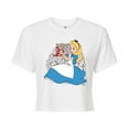 thumbnail image 1 of Disney - Alice In Wonderland - Alice And Dinah - Juniors Cropped Cotton Blend T-Shirt, 1 of 5