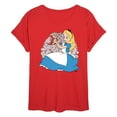 thumbnail image 1 of Disney - Alice In Wonderland - Alice And Dinah - Juniors Ideal Flowy Muscle T-Shirt, 1 of 4