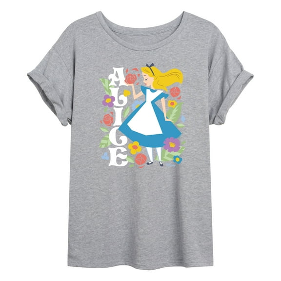 Disney - Alice In Wonderland - Alice Botanical - Women's Oversized T-Shirt
