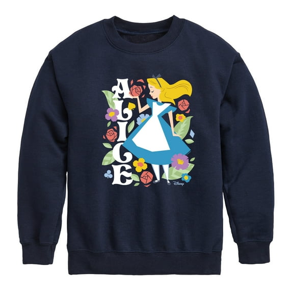 Disney - Alice In Wonderland - Alice Botanical - Toddler & Youth Crewneck Fleece Sweatshirt