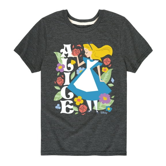 Disney - Alice In Wonderland - Alice Botanical - Toddler & Youth Short Sleeve Graphic T-Shirt