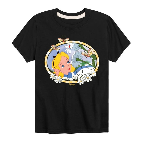 Disney - Alice In Wonderland - Alice Daisies - Toddler & Youth Short Sleeve Graphic T-Shirt