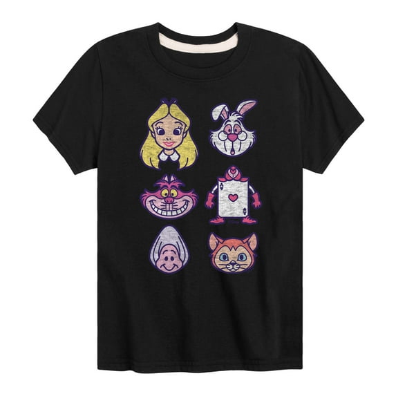 Disney - Alice In Wonderland - Alice Face - Toddler & Youth Short Sleeve Graphic T-Shirt