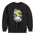 thumbnail image 1 of Disney - Alice In Wonderland - Alice Stickers - Toddler & Youth Crewneck Fleece Sweatshirt, 1 of 5